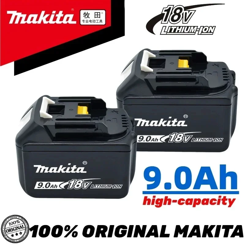 

100% Original Makita-Rechargeable Power Tool Battery, Replaceable LED Lithium-ion, 9.0 Ah 18V LXT BL1860B BL1860BL1850
