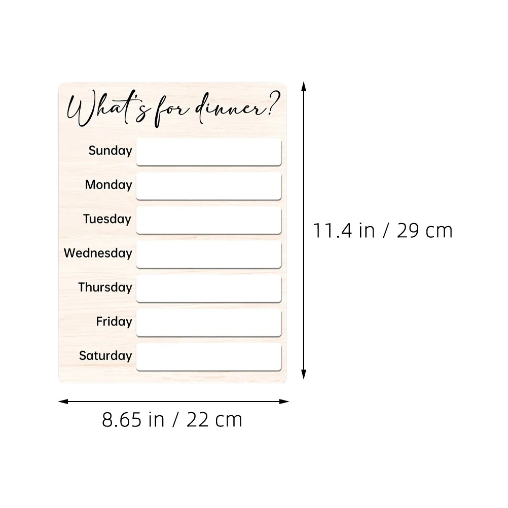1 Zestaw Magnetyczna Tablica Menu Kuchenna na Lodówkę Tablica Suchościeralna Planer Tygodniowy Menu Arkusz Menu Organizer Domowy Artykuły Gospodarstwa Domowego