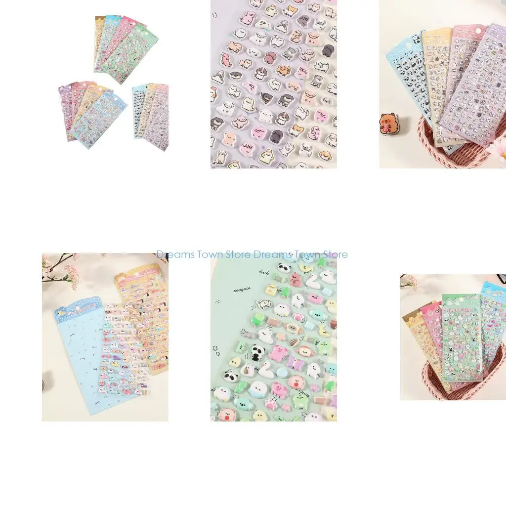 HX6A Animal Foam Sticker for Water Bottle Journal Planner Card Making Scrapbooking