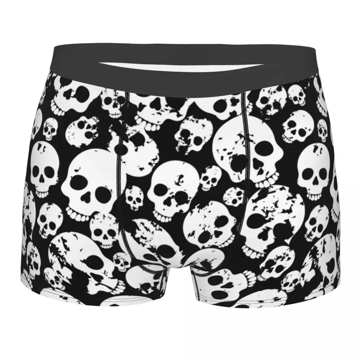 Gothic Skeleton Horror Death Skull Boxer Shorts For Homme 3D Print Male Underwear Panties Briefs Soft Underpants