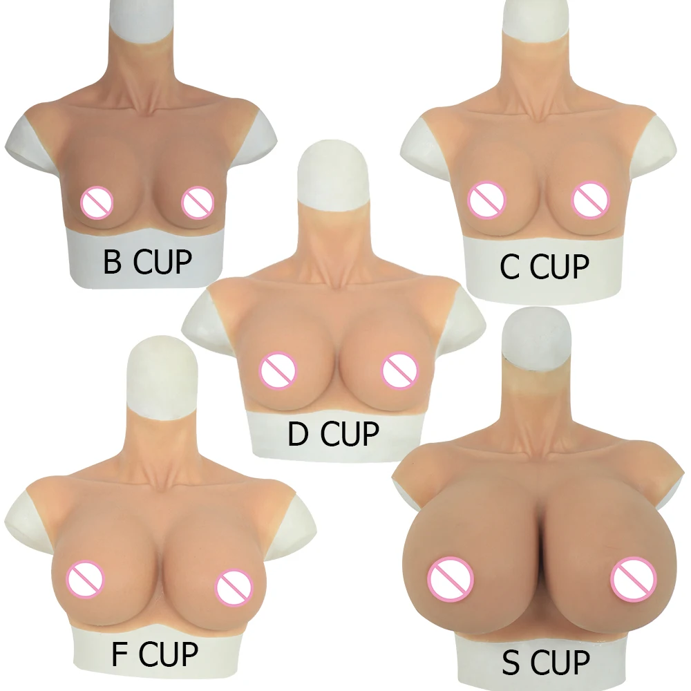 BCDFS Cup Realistic Silicone Breasts Artificial Fake Boobs for Sissy Drag Queen Crossdresser Shemale Transgender Cosplay Costume