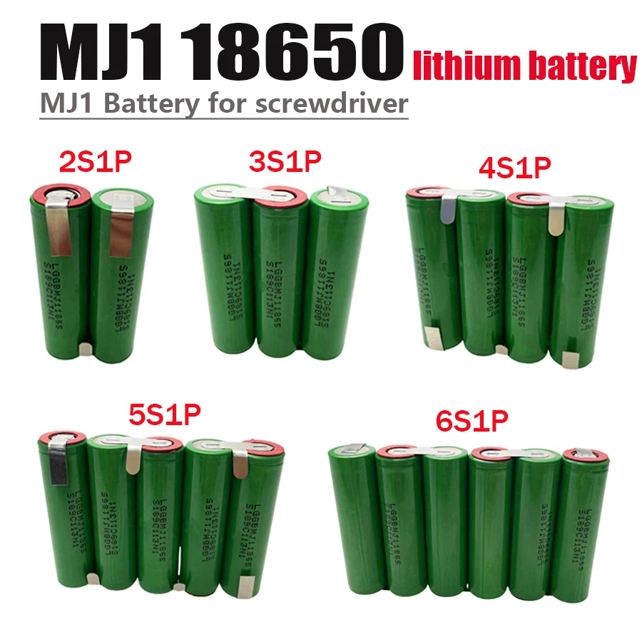 18650 MJ1 3500Mah  2S 3S 4S 5S 6S 7.4V 10.8V 14.4V 18V 21.6V Voor Schroevendraaier Batterijen Lassen Batter