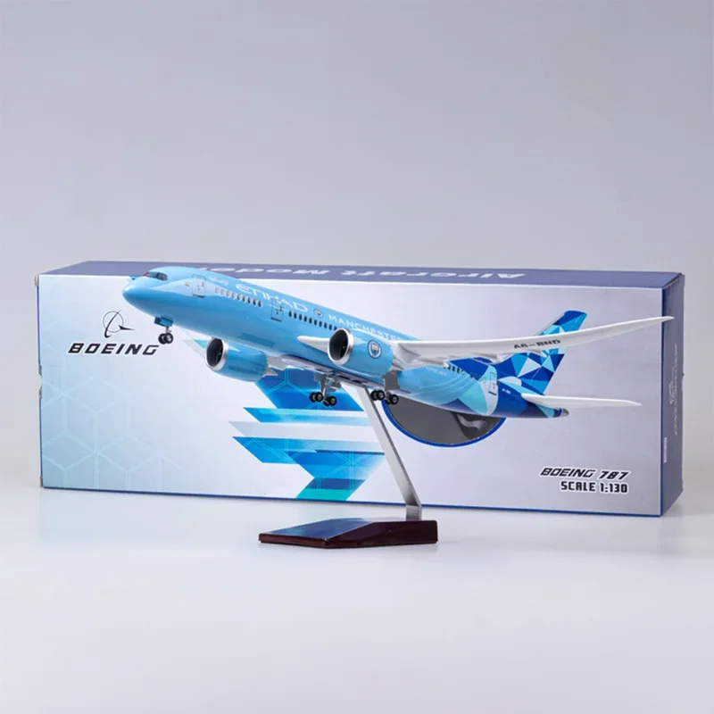 

1/130 Scale B787 Dreamliner Aircraft ETIHAD Airlines 43cm Airplane Model W Light & Wheels Landing Gears Plastic Resin Plane Toy