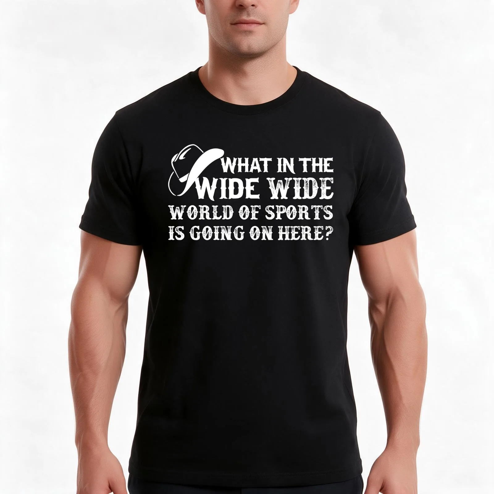 What In The Wide Wide World Of Sports Is Going On Here T-Shirt, Summer Casual Cotton Tee, Oversized Streetwear Tops, 100% Cotton