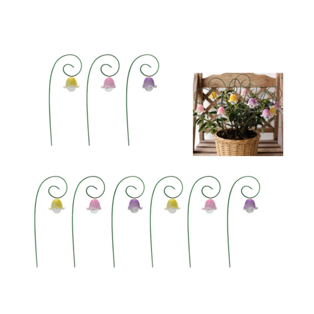 For Garden Decoration Purple Pink Yellow Lily Of The Valley Colorful Resin Ornaments Compact Decorative Pieces