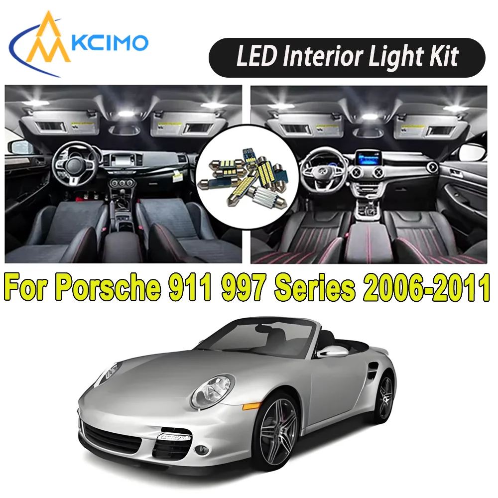 

New Light Bulb For Porsche 911 997 Series (2006-2011) Premium Bright LED Interior Dome Map Trunk Light Kit Car Led Lamps Canbus