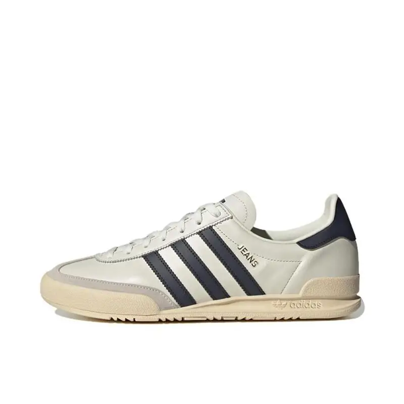 

Adidas Originals Jeans Комфортная нескользящая износостойкая универсальная обувь для скейтбординга унисекс с низким вырезом бежевого/черного цвета GY7436