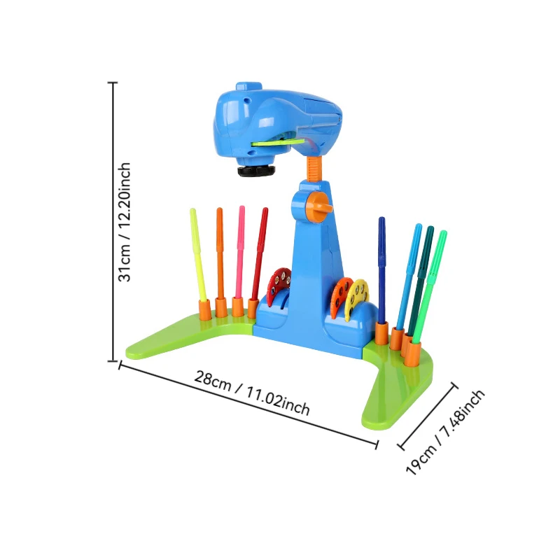 Geniet van mezelf kinderprojectie tekenspeelgoed, slimme kinderprojectie tekensketcher, verstelbare kunstschetscher projector Pasen