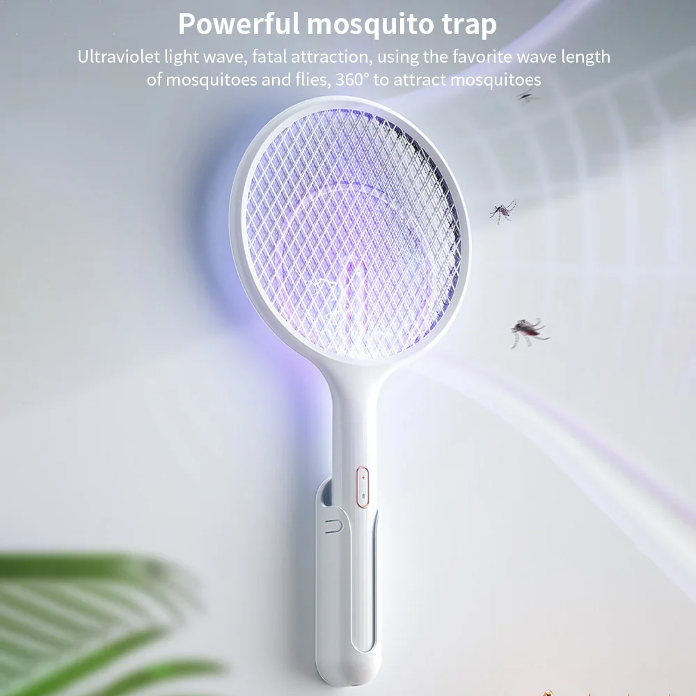 3500V 2 In1 Mosquito Killer Lamp Multicunctional Angle Adjustable Bug Zapper Electric USB Rechargeable Mosquito Fly Bat Swatter