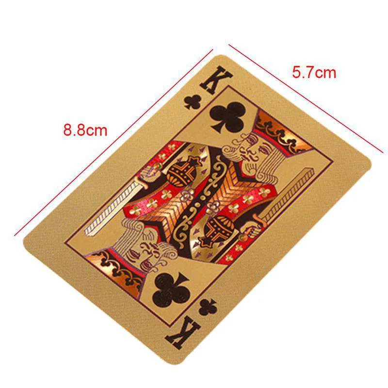 Goudfolie Pokerset Waterdichte kaarten Luxe gouden speelkaarten Spel Plastic folie Poker Duurzame geschenkcollectie