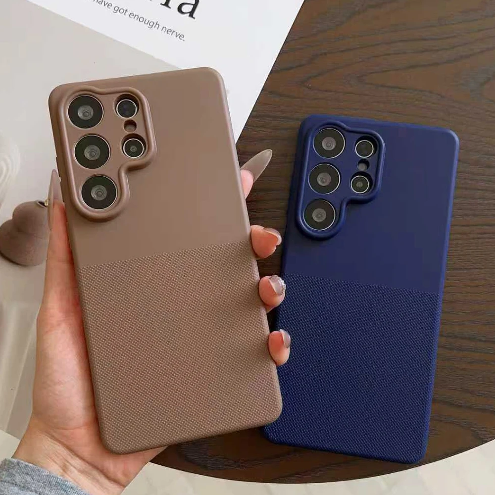 Matte Anti-Rutsch Handyhülle mit Kreispunkten für Samsung S26 Ultra S25 S24 S23 A57 5G A17 A07 A56 A16 A15 A55 A54 A36 A35 A34 A06 Cover