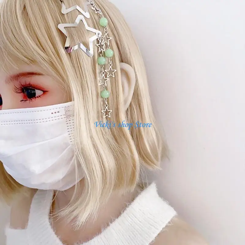 Заколка-для-волос-со-звездой-и-бахромой-универсальная-заколка-для-волос-подвеска-с-пентаграммами-заколка-для-волос-y2k-для