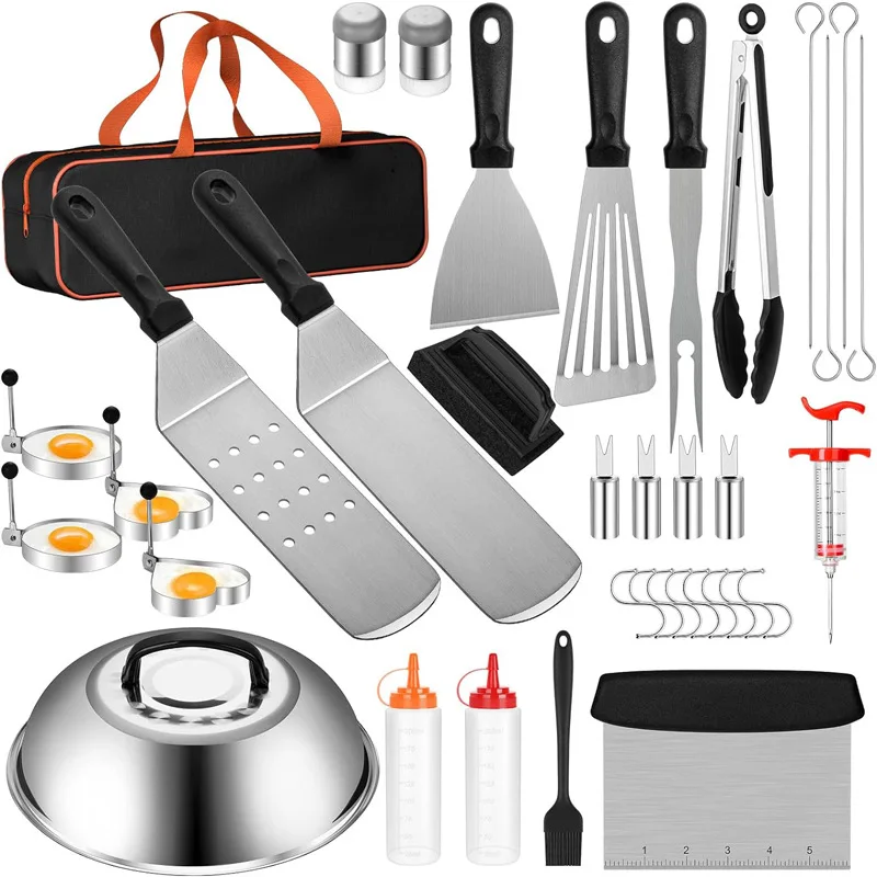 

Stainless Steel Barbecue Tool Set Outdoor BBQ Cooking Spatula Combination Grill