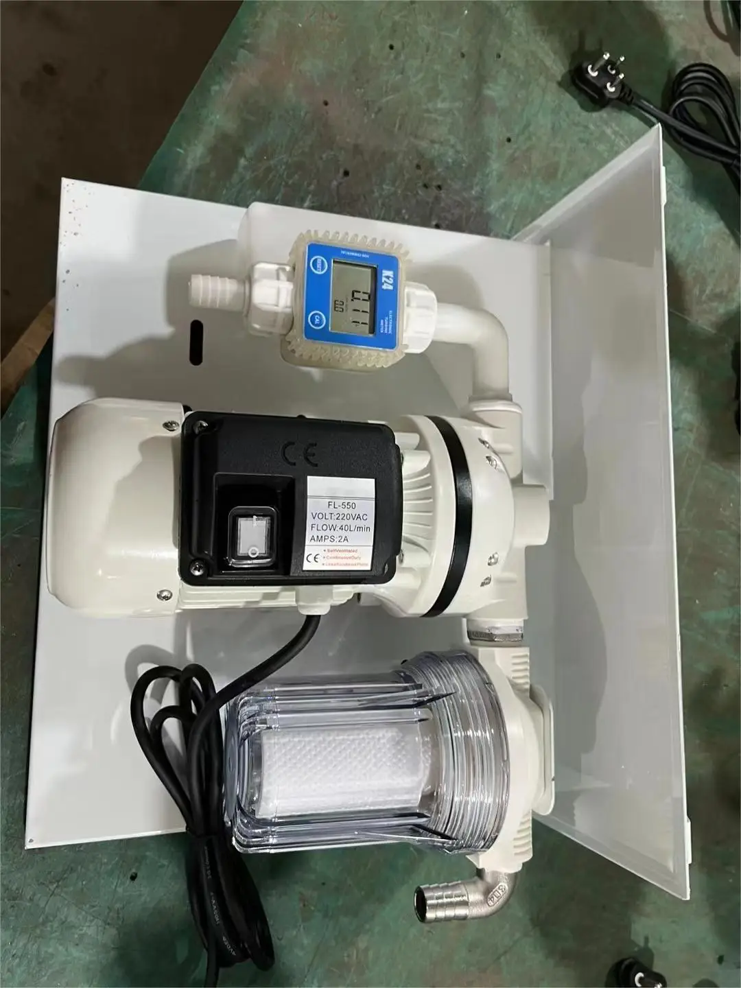 K24 Digital Flow Meter IBC Tank Water Chemical Liquid DEF Dispenser Transfer Pump
