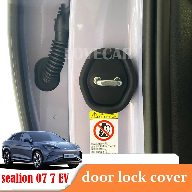 

Silicone Car Door Lock Buckle Protector Cover for BYD Sealion 07 7 EV 2025 2024 Door Latch Protective Cover Guard Stopper