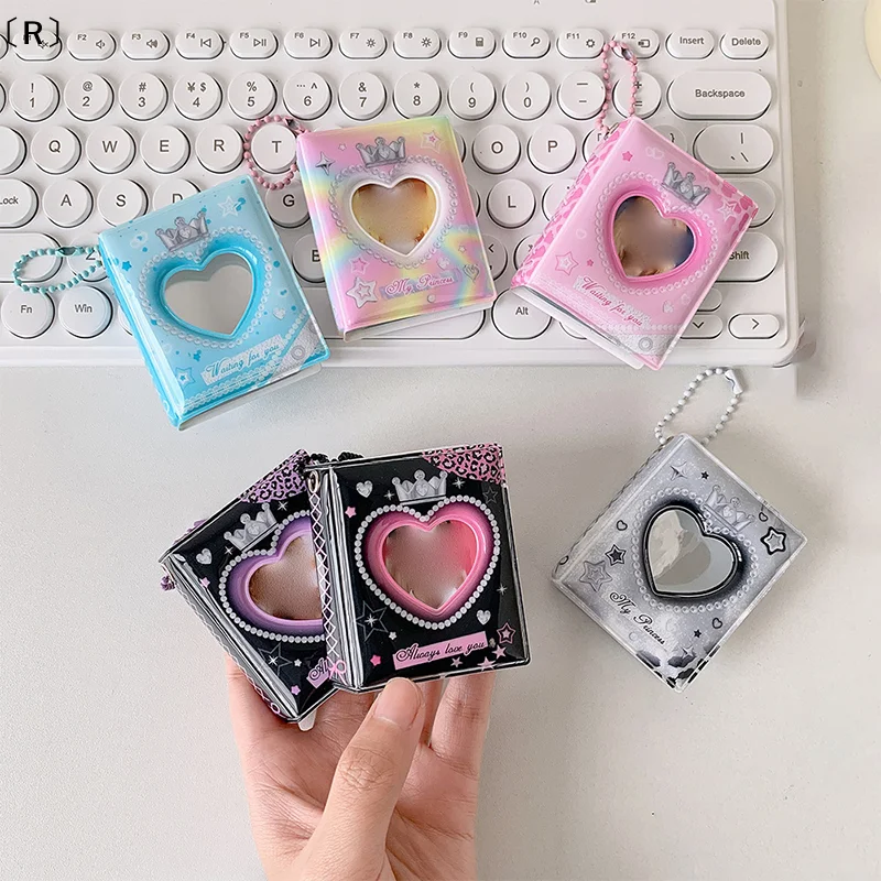 〔R〕1 Piece Mini 2 Inch Album Photo Photocard Holder Kpop Photo Album Idol Binder Photo Card Holder Card Collect Book〔Winter2〕