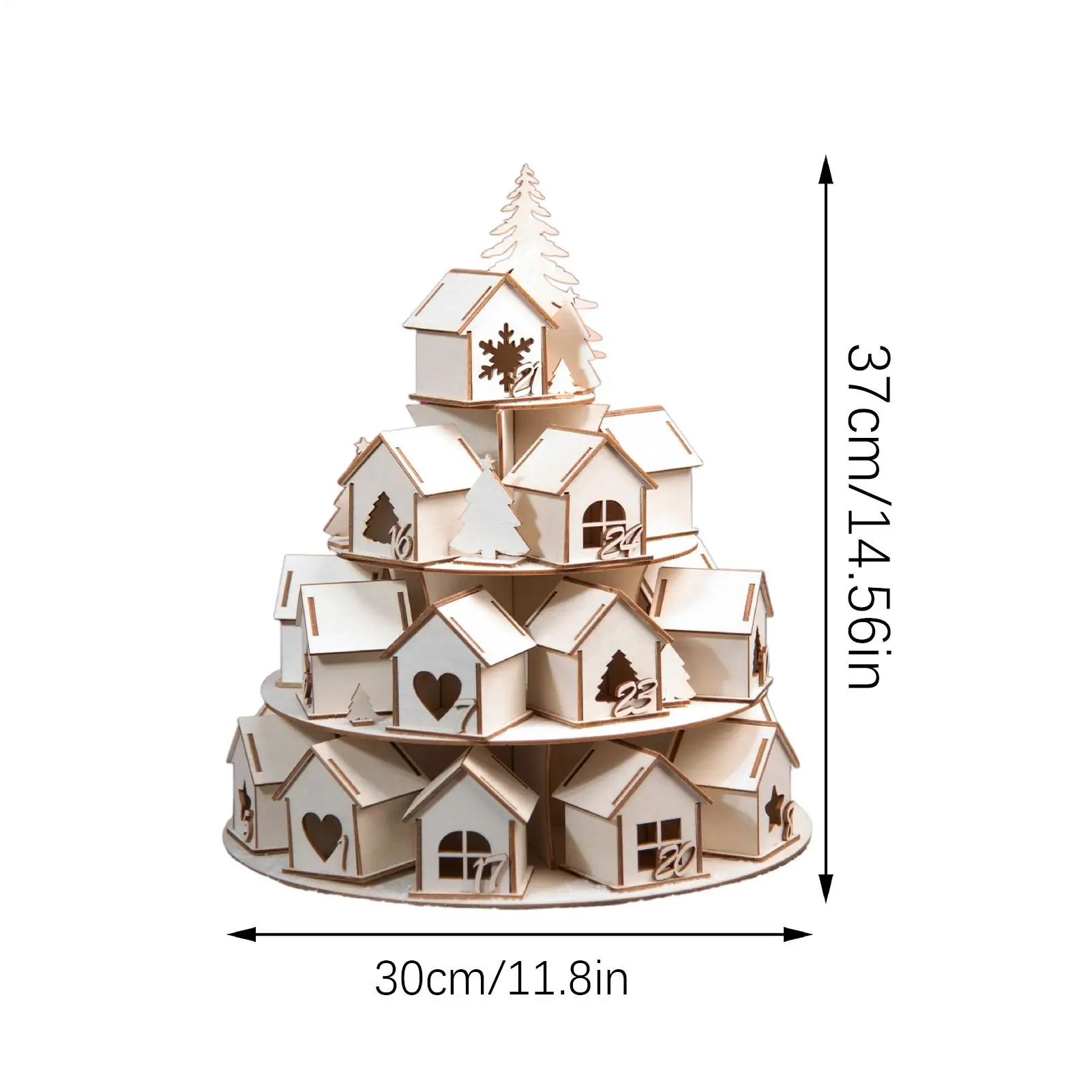 Casa vazia de contagem regressiva de natal, decoração festiva de advento, 24 casas vazios de contagem regressiva de advento para preencher crianças, família, meninas e mulheres