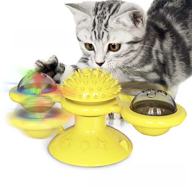 Cat toy cat sucker spin ball self-Hi spin windmill cross-border new Amazon cat pet supplies Catnip Feather cat toy Flying bird