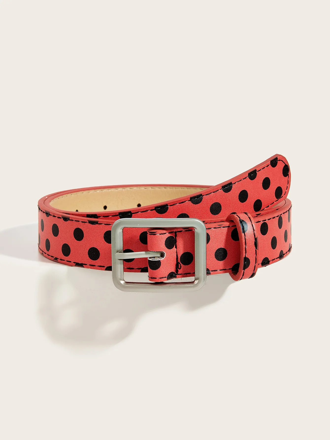 Trendige Vintage Polka Dot Damengürtel Y2K Mädchen Dornschließen-Gürtel Taillengürtel Jeansgürtel PU-Leder Taillenriemen Geschenk – Detail 7