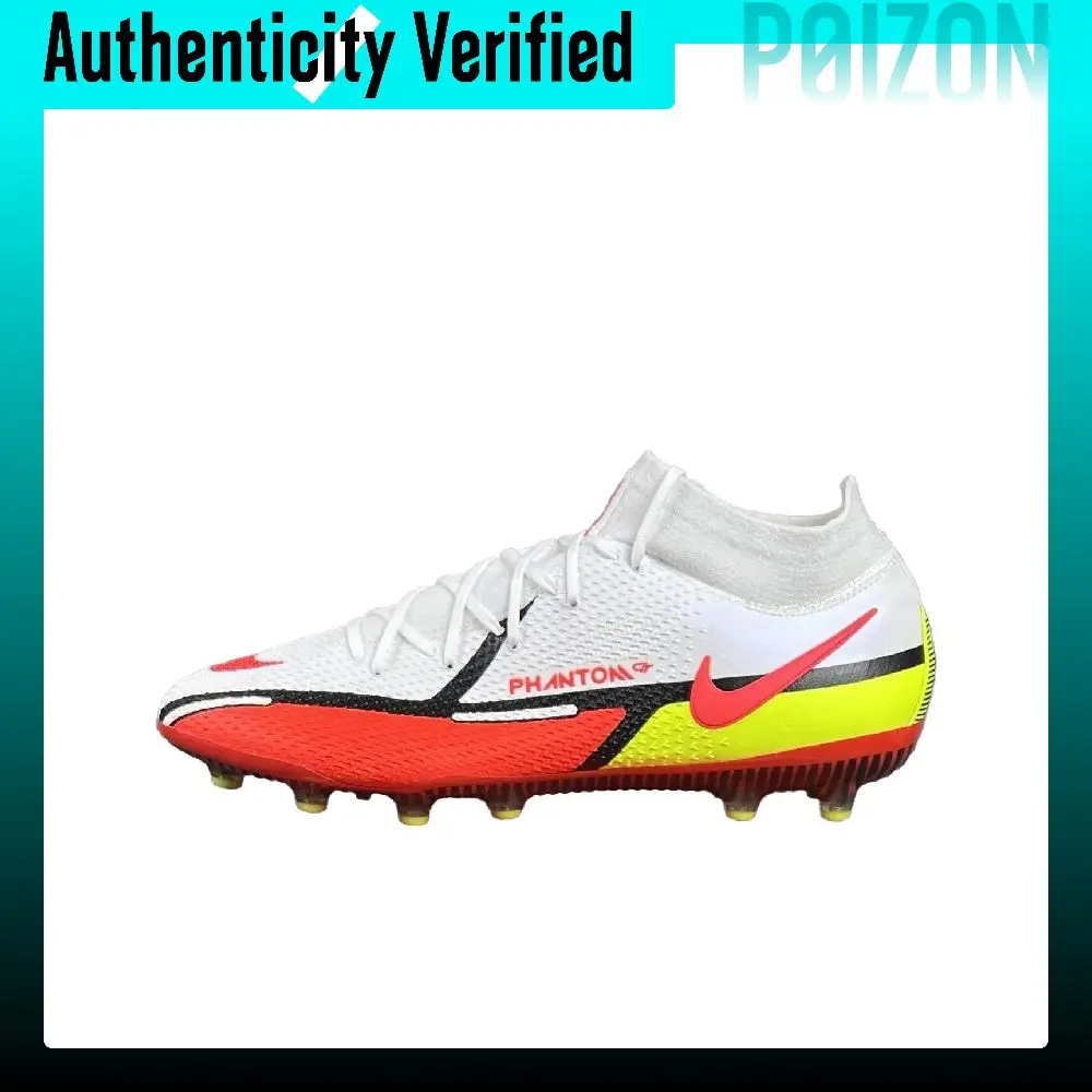 Nike Phantom GT2 AG Artificial Ground Slip Resistant Abrasion Resistant Soccer Shoes Men's White Red DC0749-168