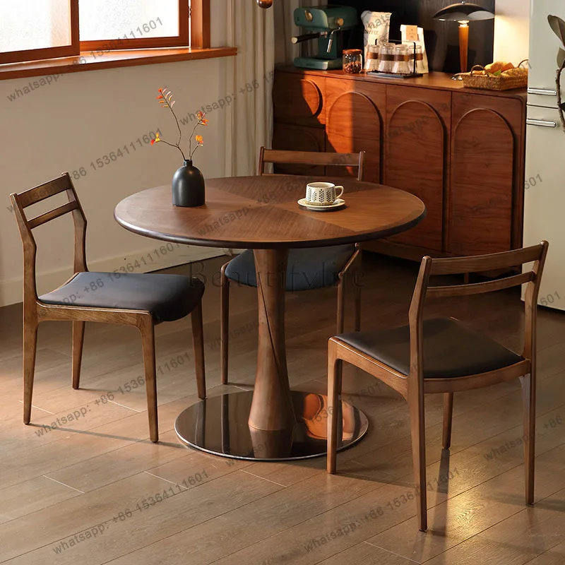 FG Wood Modern Dining Table Luxury Center Restaurant Round Designer Corner Dining Table Lounge Reception Muebles Salon Furniture