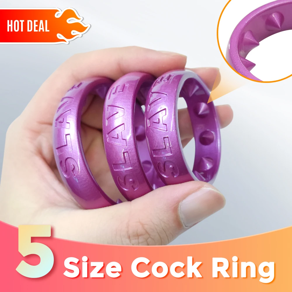 

Slave Spiked Cock Glans Rings Male Delay Ejaculation Scrotum Stretcher Bondage Restraint Lock Penis Ring Gay Sex Toys for Men