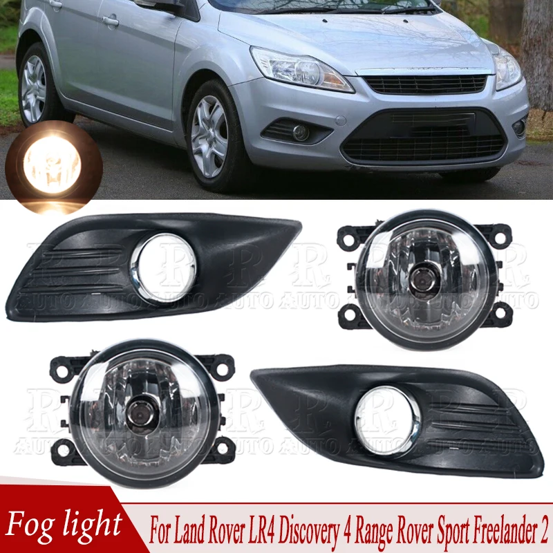 

Car Front Bumper Fog Light Grille For Ford Focus MK2 Sedan 4 Door 2009-2011 Fog Lamp Cover Frame Hood Grille Bezel Accessories