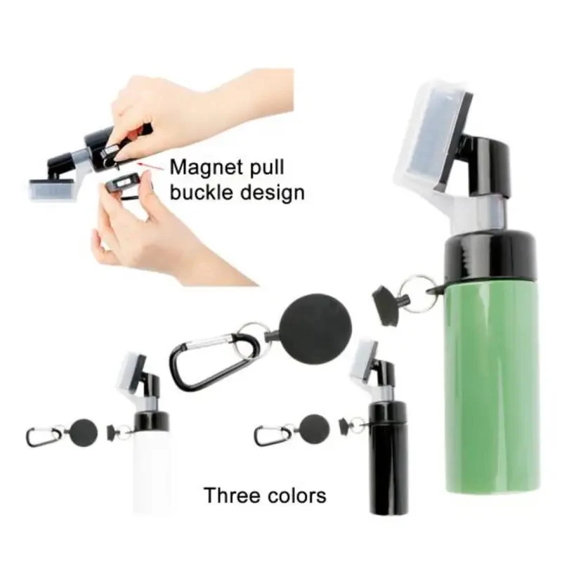 Kit de Limpeza Portátil para Tacos de Golfe com Frasco Spray à Prova de Vazamentos e Escova para Limpeza de Ranhuras - Conjunto de Ferramentas para Manutenção de Golfe