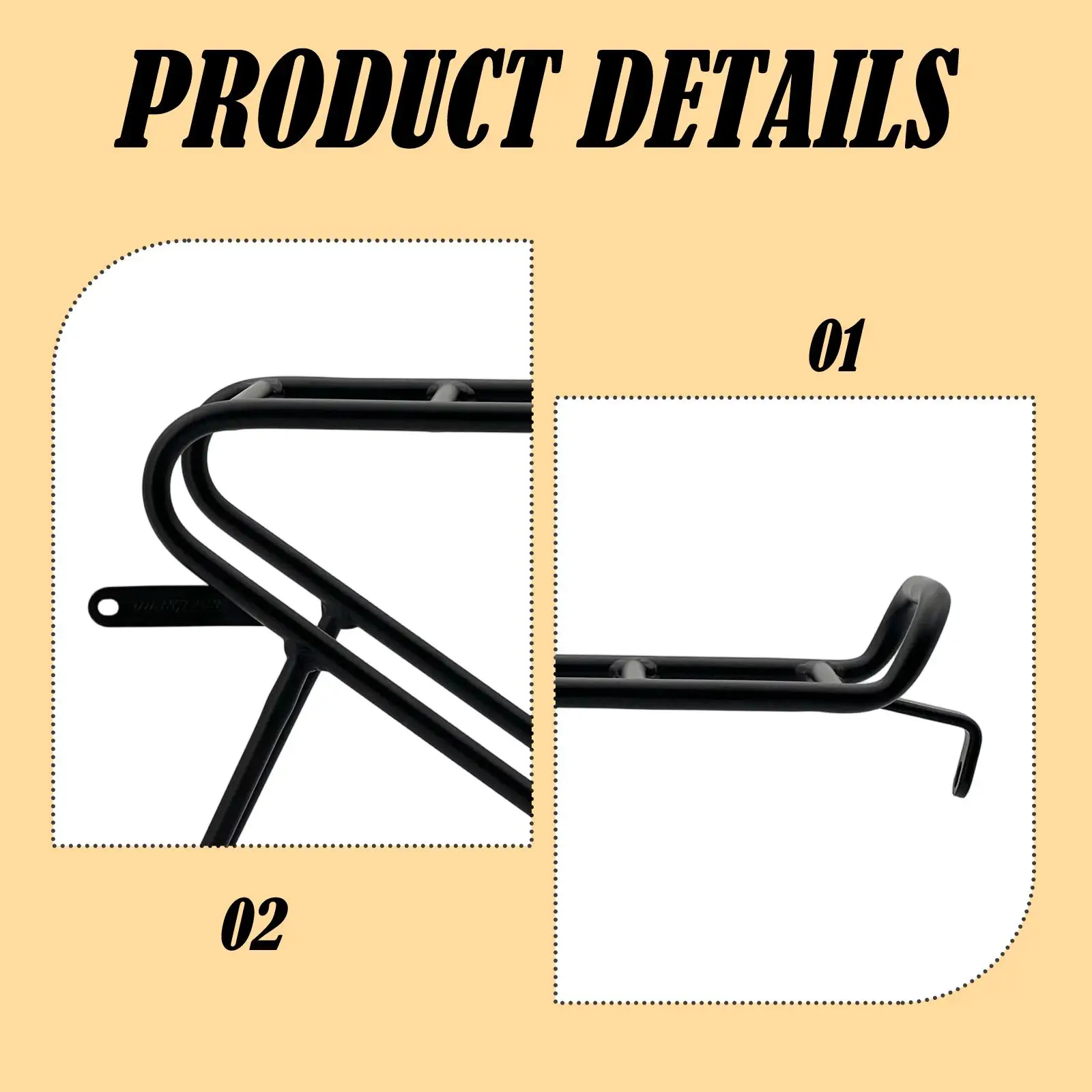 Universal Bike Front Cargo Rack Strong Load Capacity Easy Install Bicycle Accessory for Mountain Road Cycling