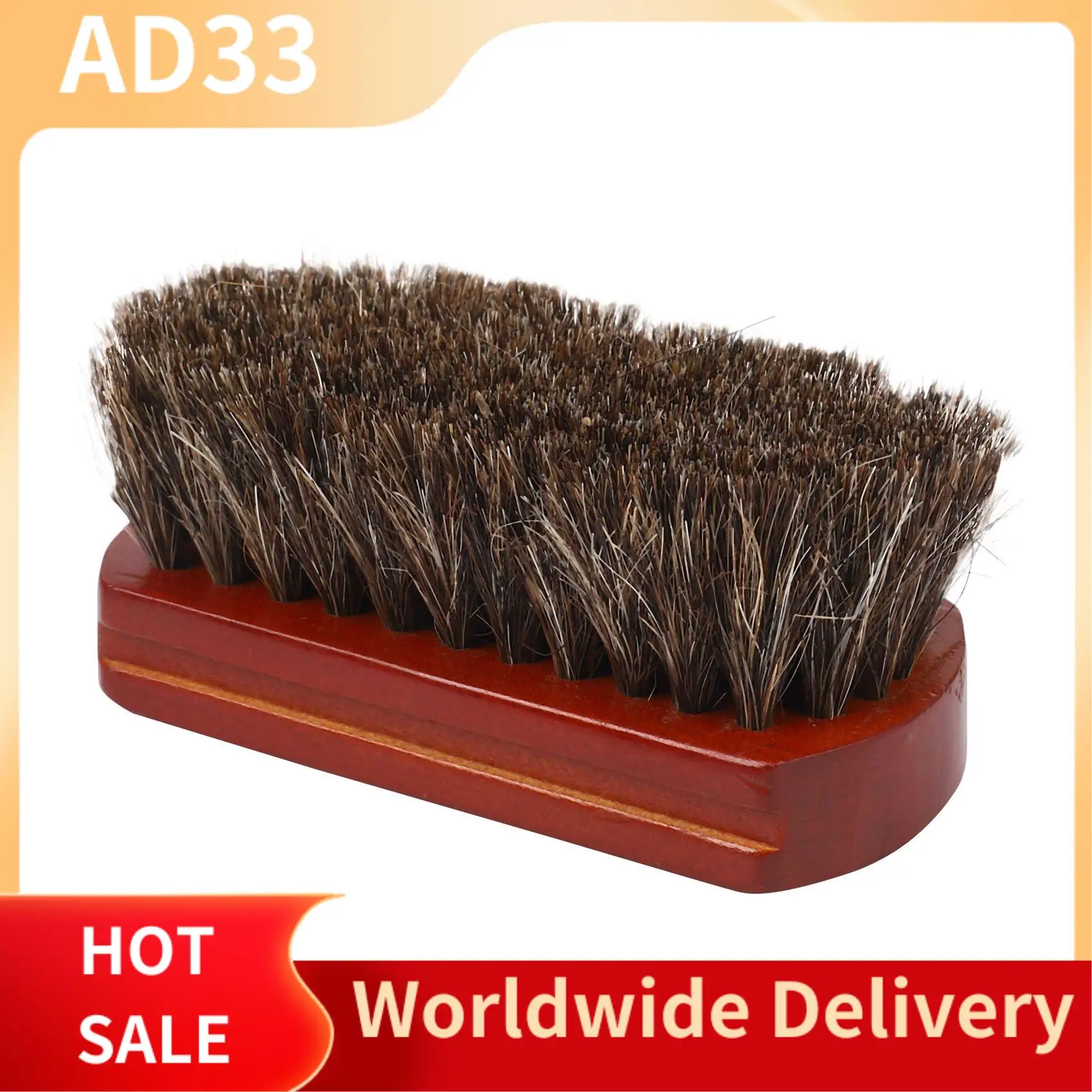 2025 Newwood Handle Natural Horse Hair Mustache Beard Brush Facial Beard Cleaning Men's Shaving Brush Barber Salon Appliance Too
