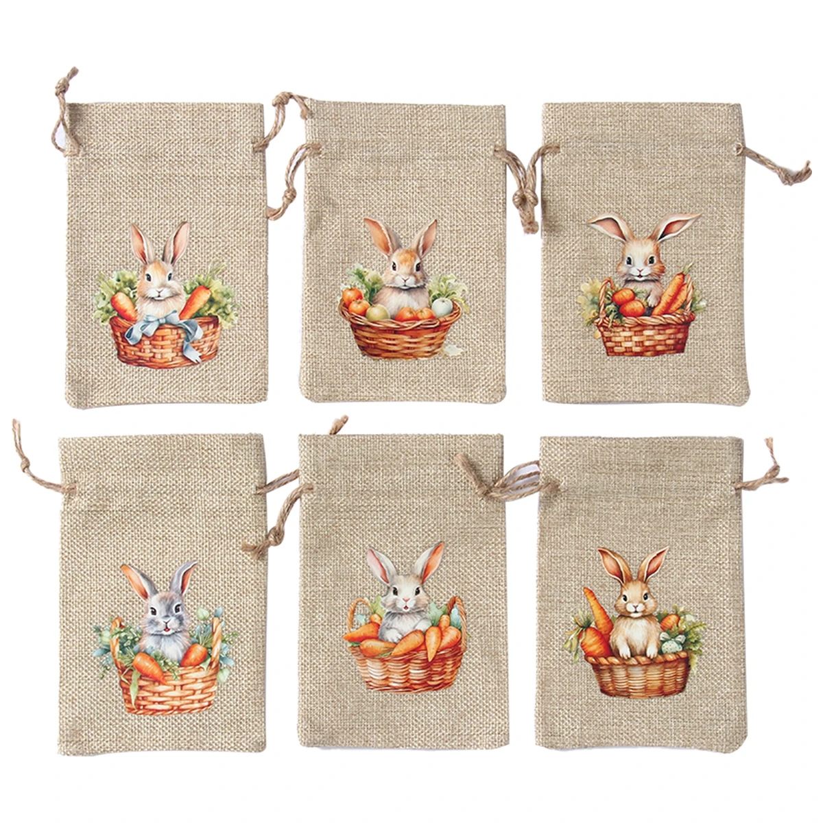 Easter Bunny Gift Candy Bag Happy Easter Decoration For Home Easter Rabbit Eggs Candy Bags Decorative Pillow Case Easter Gift