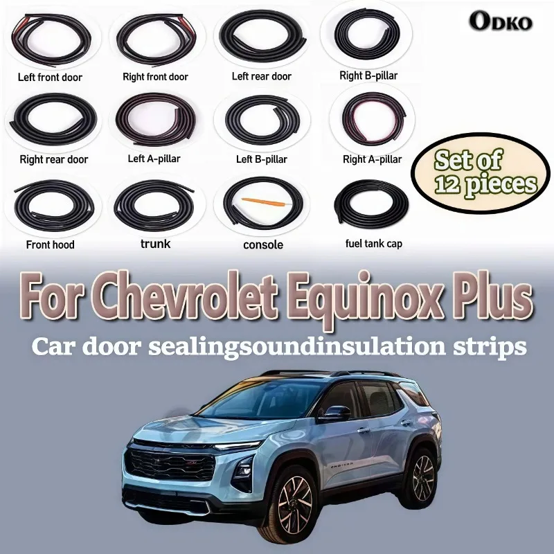 Car Door Seal Strip Rubber Noise Insulation Dustproof Seal Strip Not easy to Fall off For Chevrolet Equinox Plus Car Accessories
