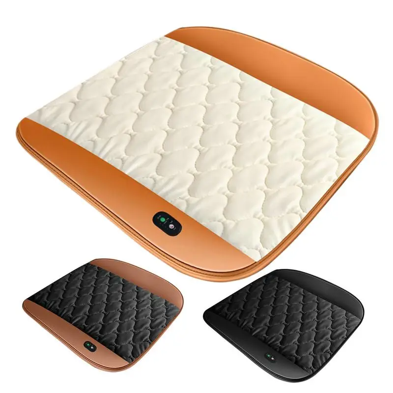 Heated Car Seat Cushion Smart Heating Pad For Car Anti-Slip Plush Warm Pad Graphene Chair Cushion For Winter Cold Weather