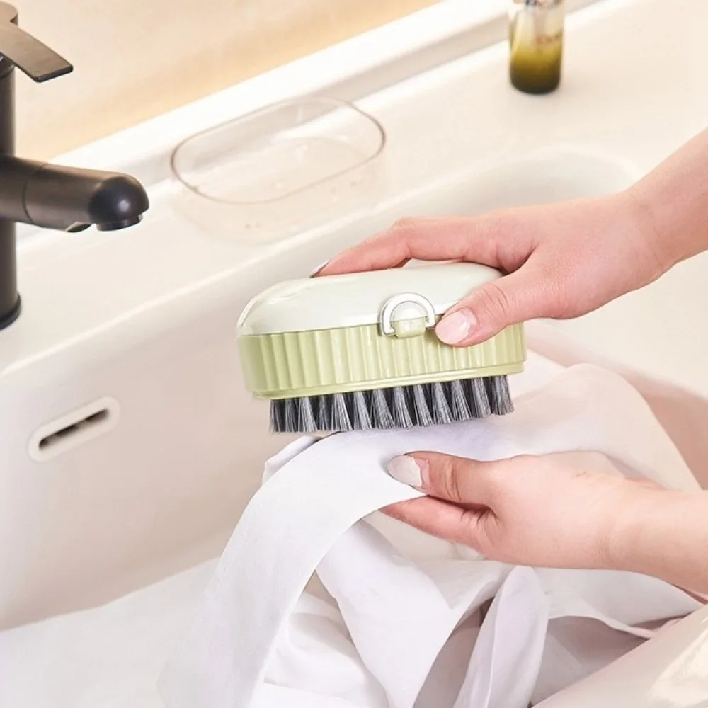 

2PCS Practical Plastic 2 in 1 Soap Box Multi-functional Drainable Soap Dish with Brush Soap Storage Rack Bathroom