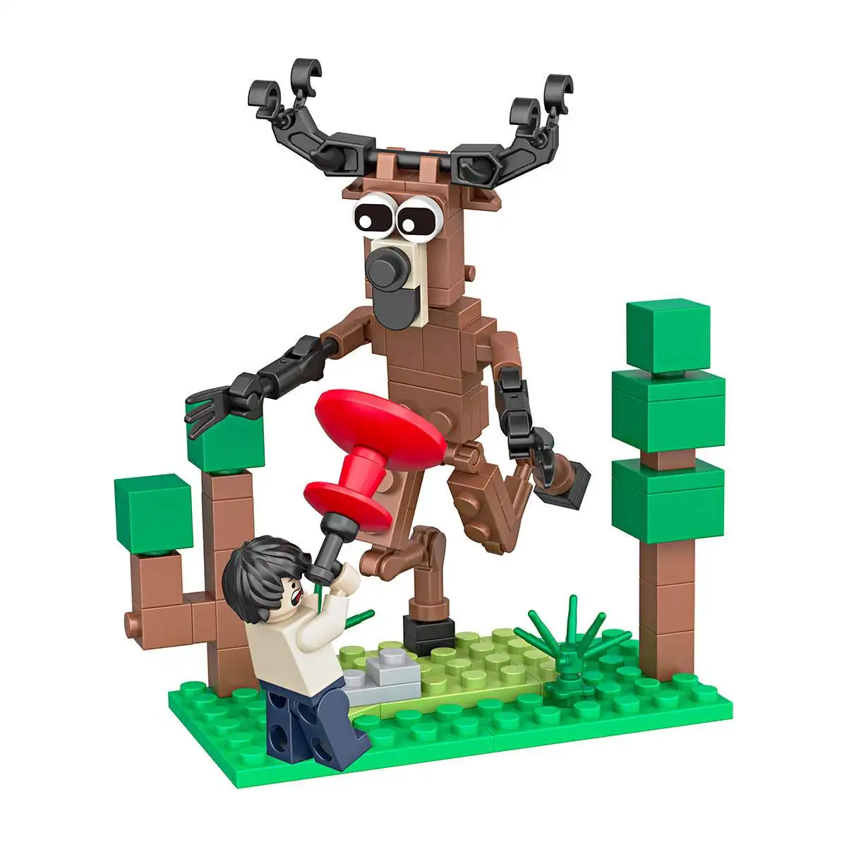 Caliente 99 noches en el bosque bloques de construcción Animal ciervo búho cabra gato mamut perder ciervo ladrillos ensamblados modelo de ensamblaje juguete para niños