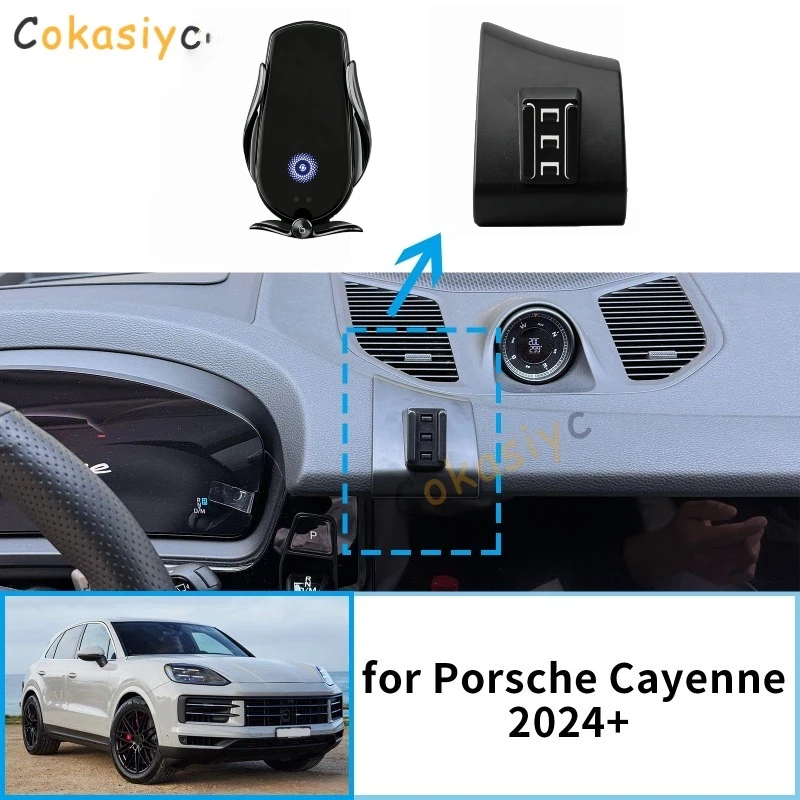 Suporte para Celular de Carro para Porsche Cayenne 2024 2025 2026, Suporte GPS, Acessórios Automotivos