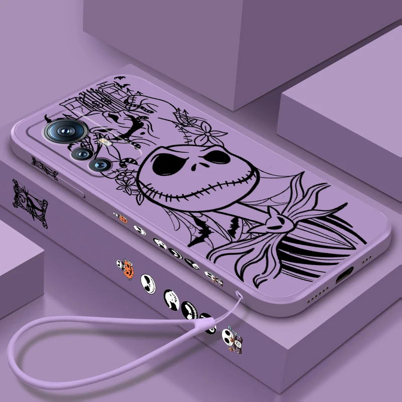 

The Nightmare Before Christmas Liquid Left Rope For Xiaomi Mi 14 13T 13 12T 12 11T 11i 11 A3 10T 10 9 Pro Lite Ultra 5G Soft