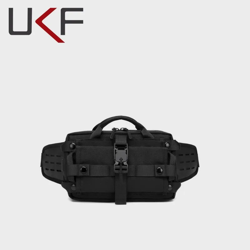 UKF Tactical Men Waist Bag Outdoor Sports Chest Pack Waterproof Shoulder Bag EDC Crossbody Bags for Hunting Camping Hiking