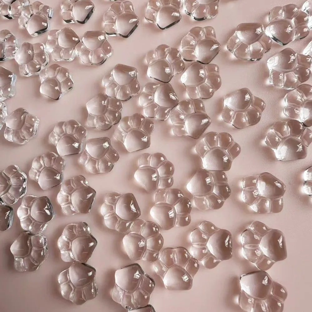 20Pcs New Transparent Nail Keyboard Stickers Cartoon Round Key Caps 3D Heart Typing Protective Cover For Long Nail