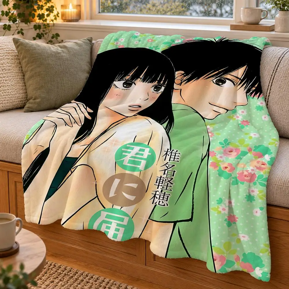 Classic Comics Kimi Ni Todoke Throw Double Sided Flannel Throw Blanket Soft Warm Washable Home Decor