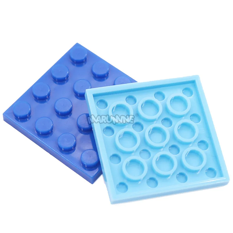 Marumine 4x4 Dots Baseplate 10PCS Buiding Blocks 3031 DIY Classic Developing Educational MOC Bricks Bulk Parts Construction Set