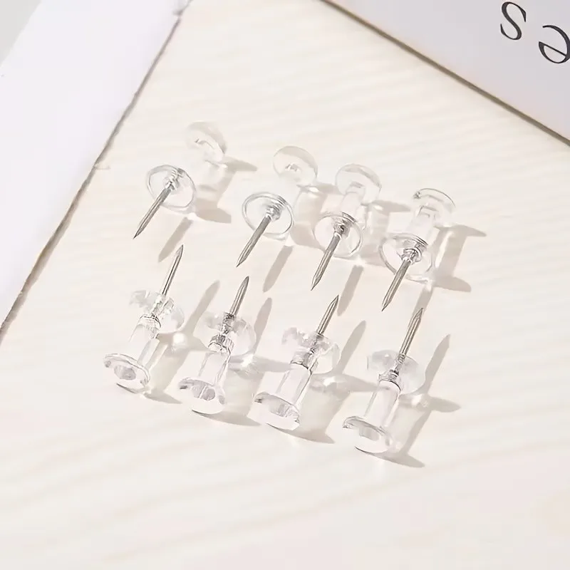 245 pcs Clear Map Pins, Non-Damage Wall Safe, suitable for DIY Wall Decoration, Easy Push Sharp Pin, Multipurpose