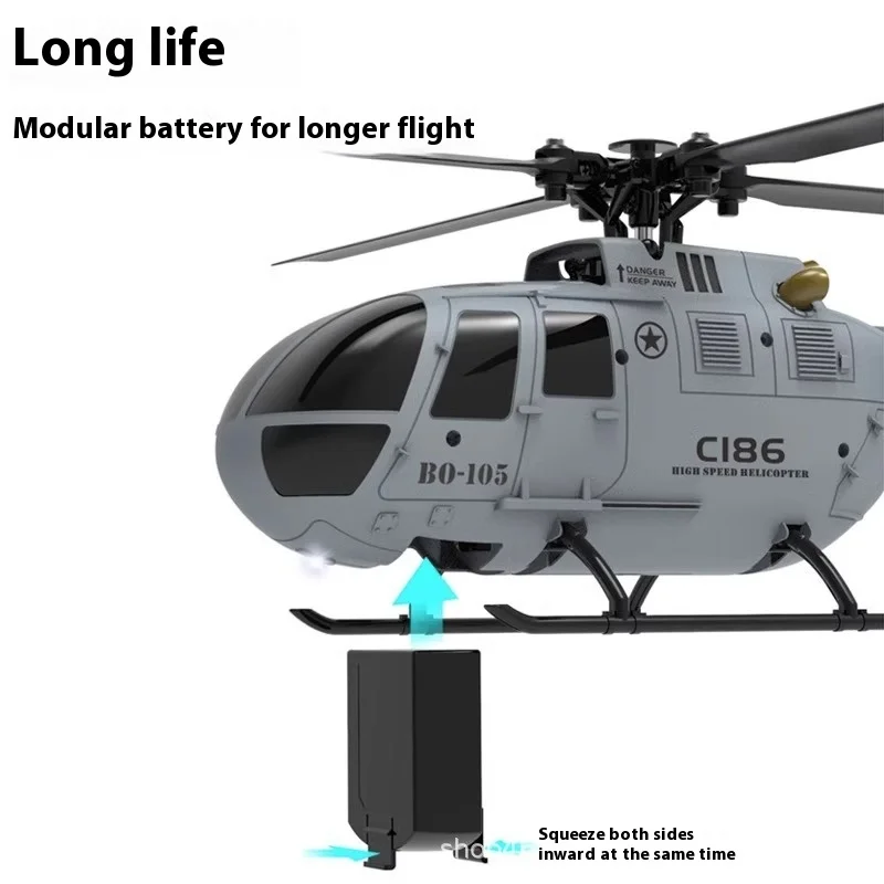 Rc Era Helicóptero de Controle Remoto 1/48 Simulação Modelo Elétrico Helicóptero Armado Hélice Única Aileron Livre Bo-150