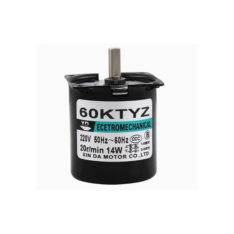 60ktyz AC permanent magnet synchronous motor 220V low-speed slow speed high torque 14W small reduction motor