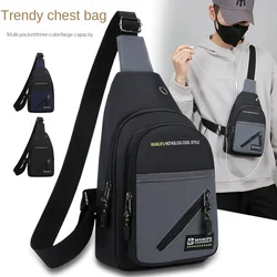 Wear-resistant Men's Business Chest Bag Korean Style Multi-layered Multi-pocket Shoulder Crossbody Bag Sports Backpack