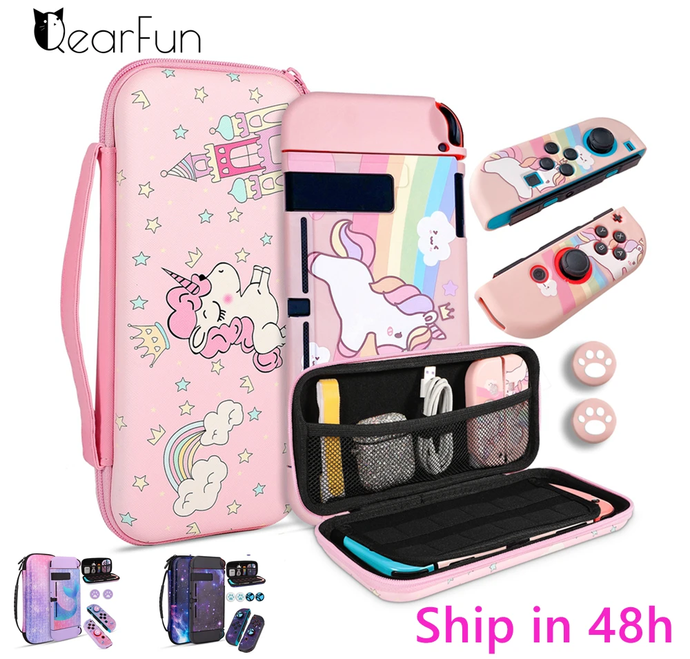 

Suitable for Nintendo Switch Lite Portable Travel Handbag Girls Unicorn Boys Galaxy Model NS Switch Protective Accessories Kit