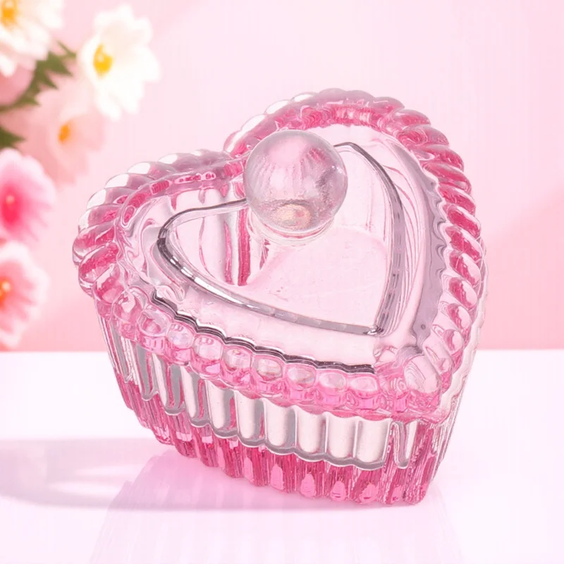 كريستال مسمار كوب زجاجي على شكل قلب غطاء دابن طبق مزيل طلاء الأظافر وعاء مانيكير أداة المنظم النمط الياباني تمرغ السلطانية #6