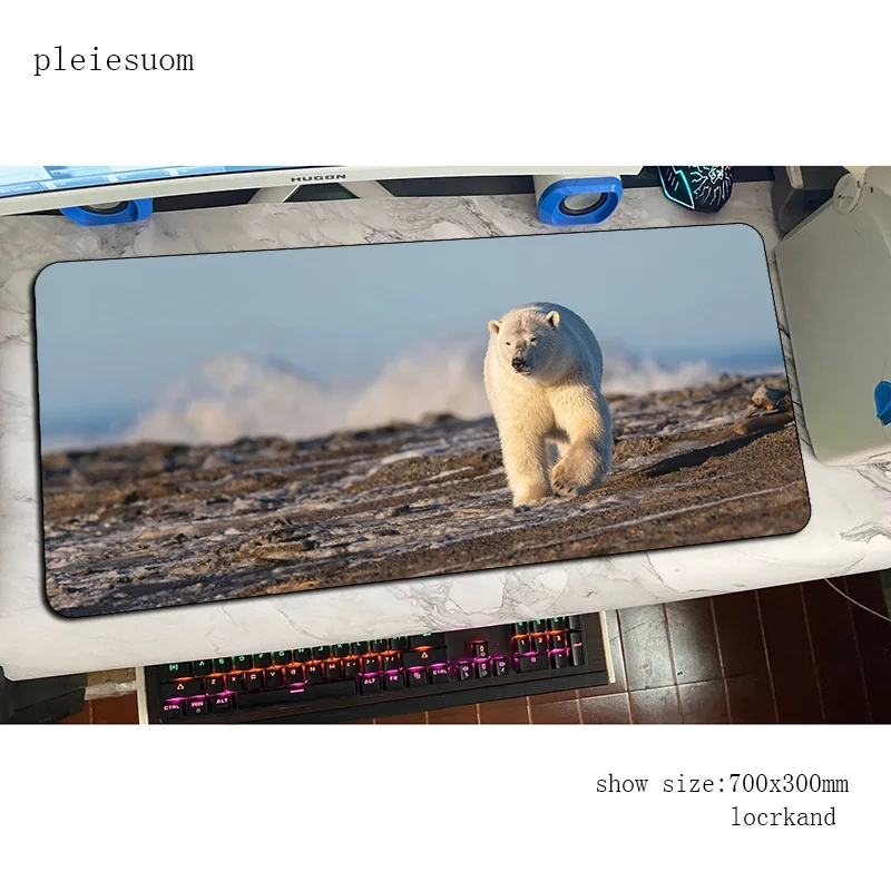 Polar Bear padmouse New arrival gaming mousepad 900x400x3mm large mouse pad gamer computer desk anime mat notbook mousemat pc