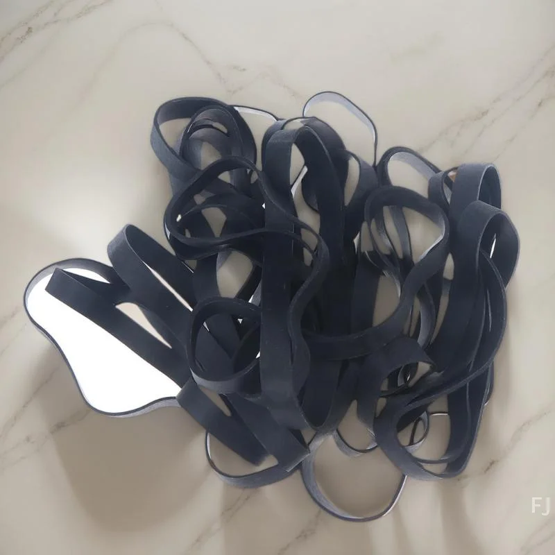 

Bulk 20pcs Large Black Rubber Bands; Office Stationery Package Black Elastic Bands