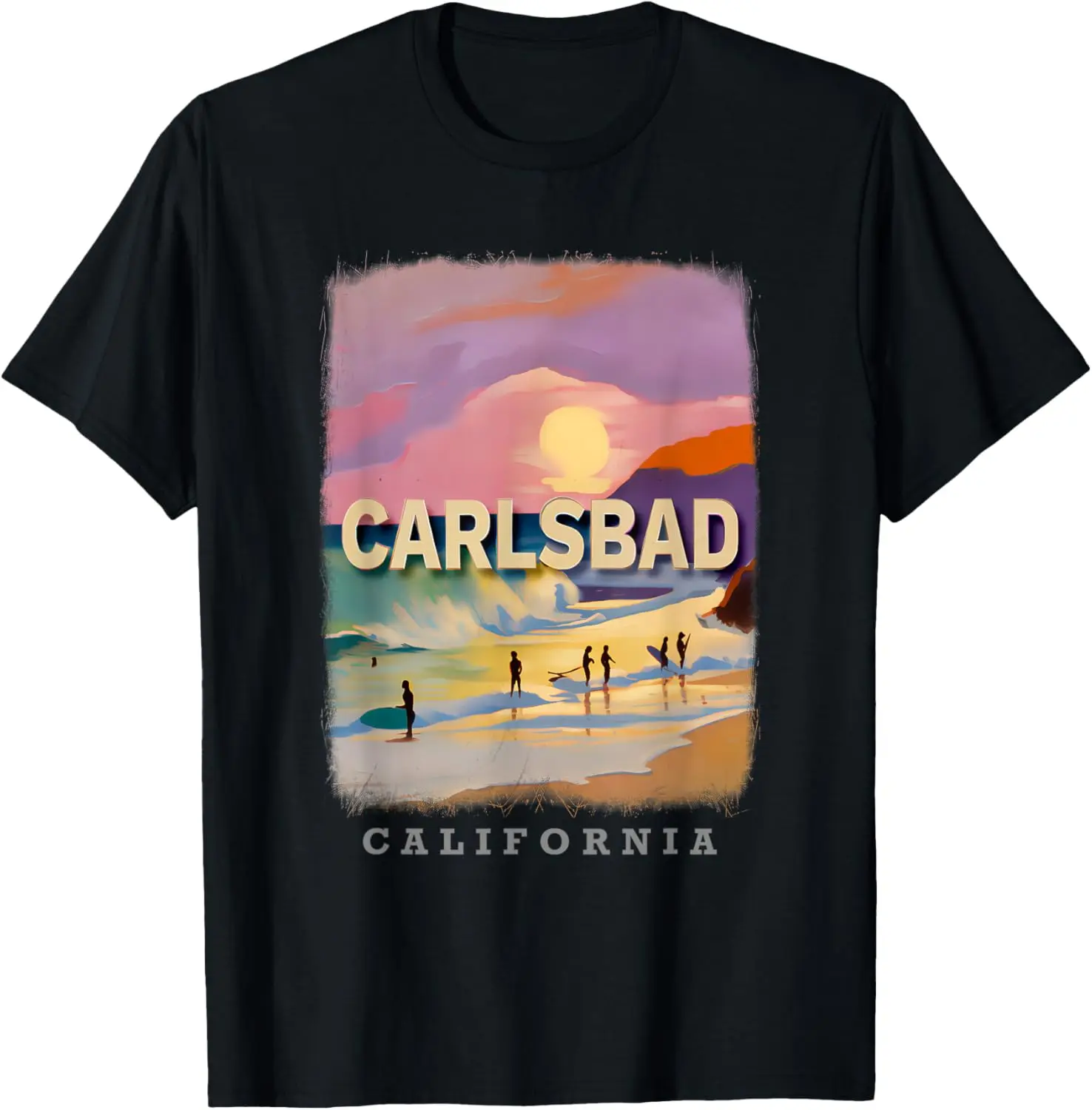 Carlsbad California CA Beachside Bliss SD401 T-Shirt